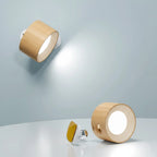 USB Rechargeable Wireless Wall Sconce with Rotating Head and Dimmable LED