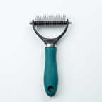 Double Sided Pet Dematting Comb and Deshedding Rake for Dogs and Cats