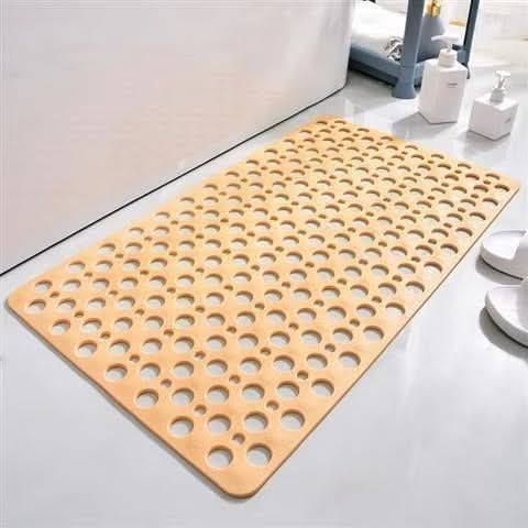 Non-Slip Shower Mat with Suction Cups and Drain Holes Anti-Slip Bathtub Mat Quick-Drying Washable PVC Bath Mat for Shower and Tub