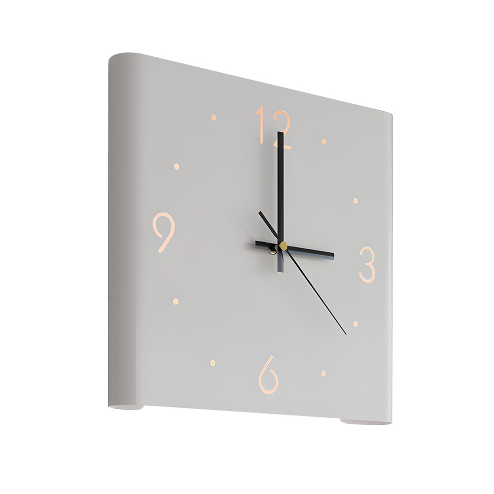 Corner Wall Clock Wall Sconce with Backlit LED Light