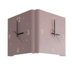 Corner Wall Clock Wall Sconce with Backlit LED Light