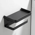 Wall Mounted Aluminum Toilet Paper Holder with Phone Shelf