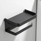 Wall Mounted Aluminum Toilet Paper Holder with Phone Shelf
