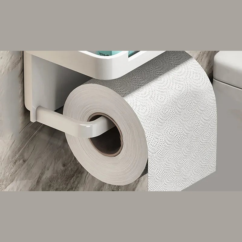 Wall Mounted Aluminum Toilet Paper Holder with Phone Shelf