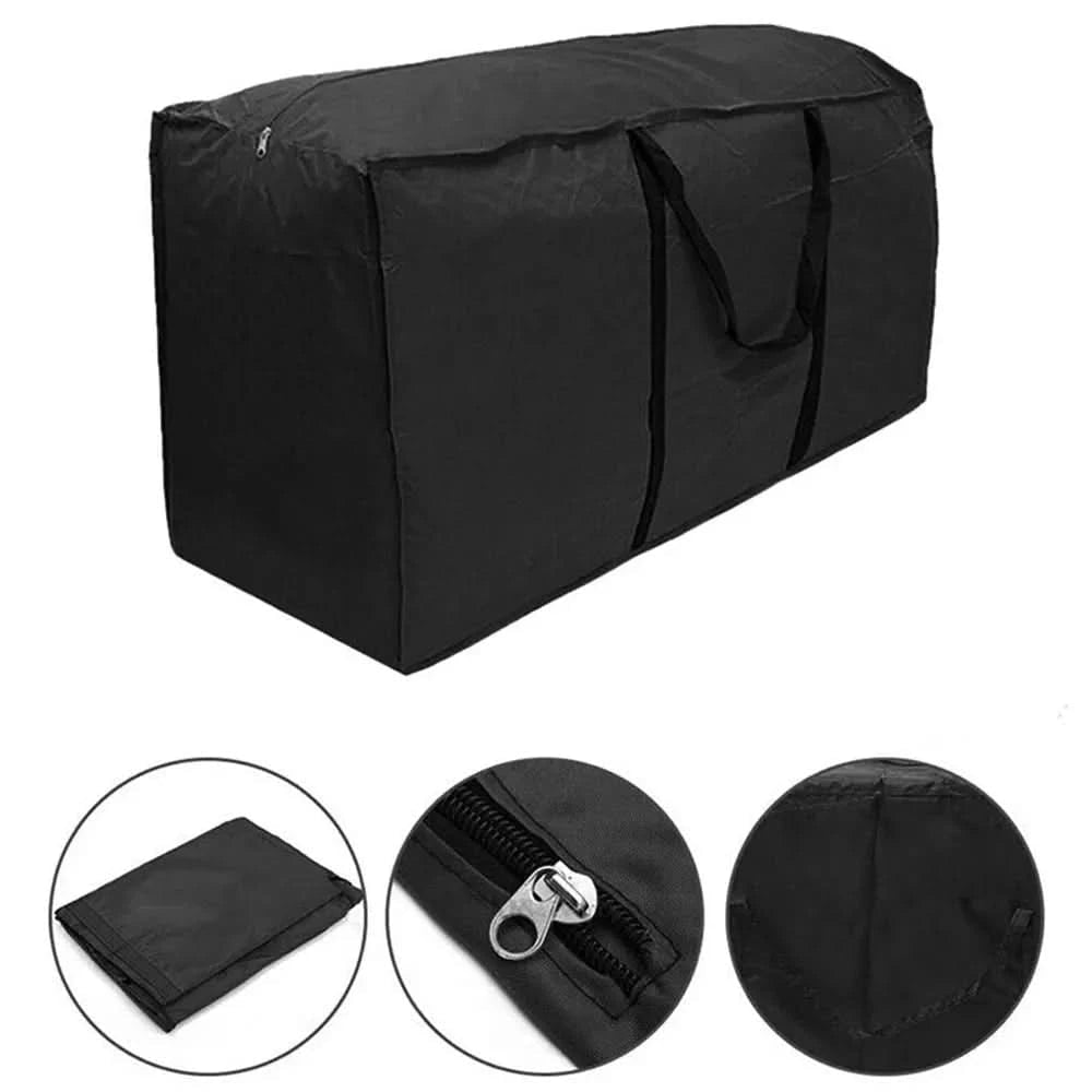 Waterproof Garden Cushion Storage Bag with Handles and UV Resistant Fabric