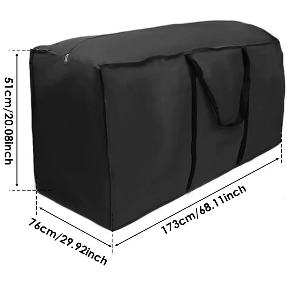 Waterproof Garden Cushion Storage Bag with Handles and UV Resistant Fabric