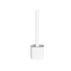 Silicone Toilet Brush and Holder Set Flexible Antibacterial Quick Drying Rust-Free Bathroom Cleaning Brush
