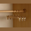 Wide Shoulder Wooden Suit Hangers with Non Slip Pants Bar Set of Two