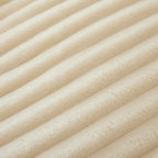 Striped Flannel Fleece Throw Blanket Soft Plush Ribbed Fleece Blanket Warm Cozy Throw for Couch Sofa and Bed
