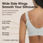 Wireless Full Coverage Bra with Molded Cups and Wide Side Smoothing