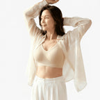 Wireless Full Coverage Bra with Molded Cups and Wide Side Smoothing