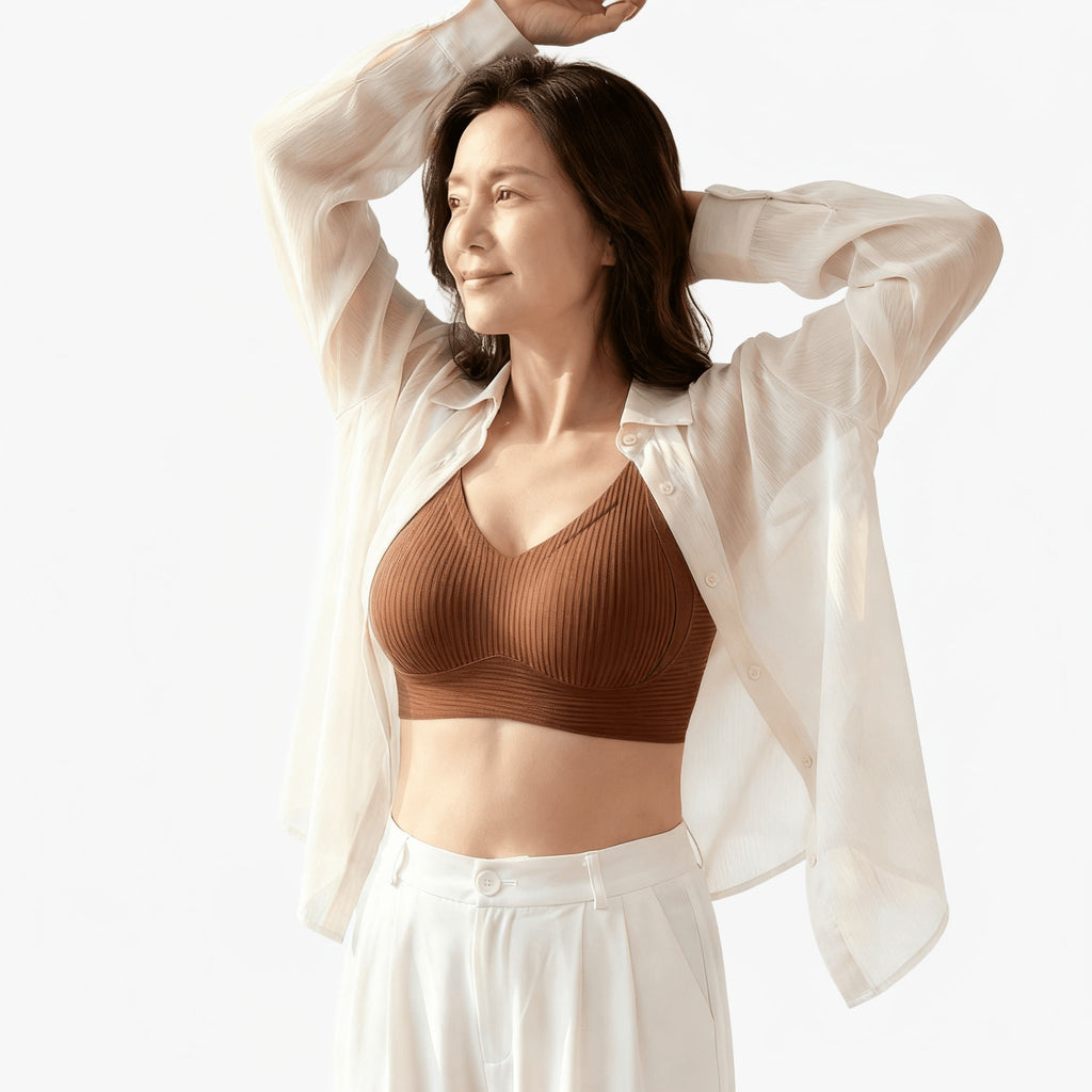 Wireless Full Coverage Bra with Molded Cups and Wide Side Smoothing
