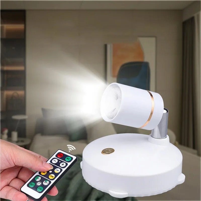 Wireless LED Spotlight with Remote Control for Wall Art and Display Shelves