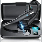 Wireless Trucker Headset with Dual Noise Cancelling Mic and Charging Case