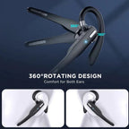 Wireless Trucker Headset with Dual Noise Cancelling Mic and Charging Case