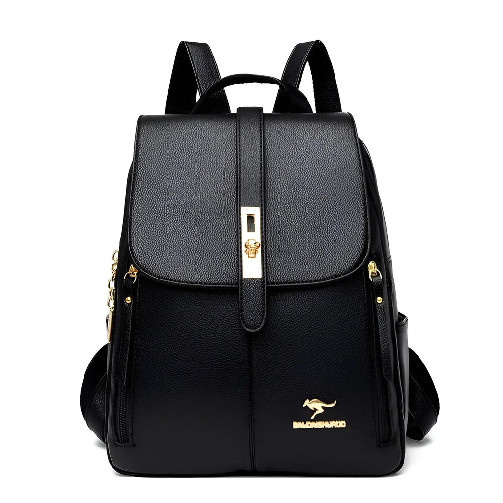 Women's Faux Leather Backpack Purse Fashion Shoulder Bag Small Travel Daypack with Multiple Compartments for Work and Daily Use