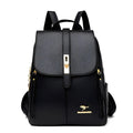 Women's Faux Leather Backpack Purse Fashion Shoulder Bag Small Travel Daypack with Multiple Compartments for Work and Daily Use