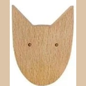 Wooden Animal Wall Hook for Kids Room with Screw or Suction Mount