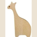 Wooden Animal Wall Hook for Kids Room with Screw or Suction Mount