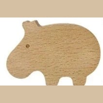 Wooden Animal Wall Hook for Kids Room with Screw or Suction Mount