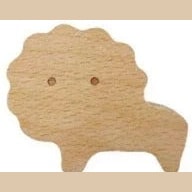 Wooden Animal Wall Hook for Kids Room with Screw or Suction Mount