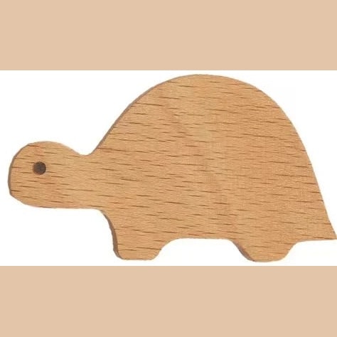 Wooden Animal Wall Hook for Kids Room with Screw or Suction Mount