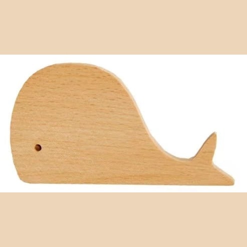 Wooden Animal Wall Hook for Kids Room with Screw or Suction Mount