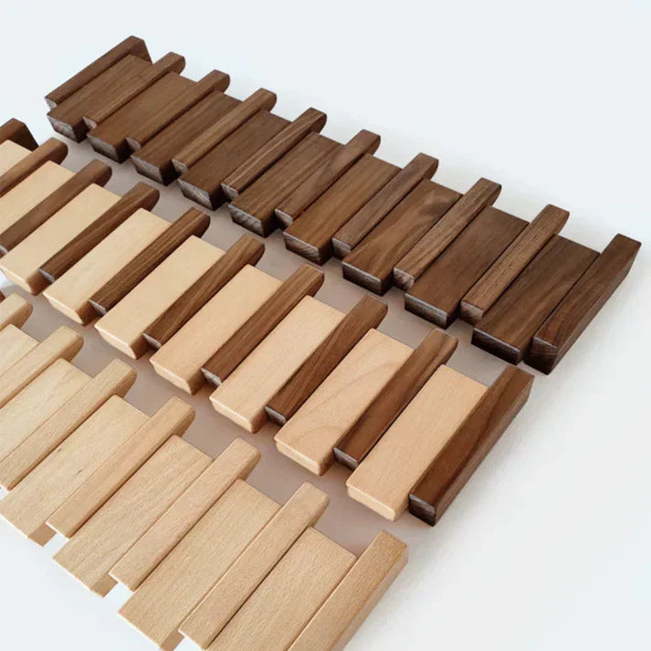 Piano Coat Rack Wall Mounted Wooden Coat Hooks with Fold Down Hooks Entryway Hanger for Coats Hats and Bags Adhesive or Screw Mount
