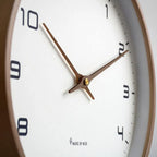 Wooden Wall Clock Silent Non-Ticking Nordic Minimalist Round Clock with Solid Wood Frame Modern Decor for Living Room Bedroom and Office