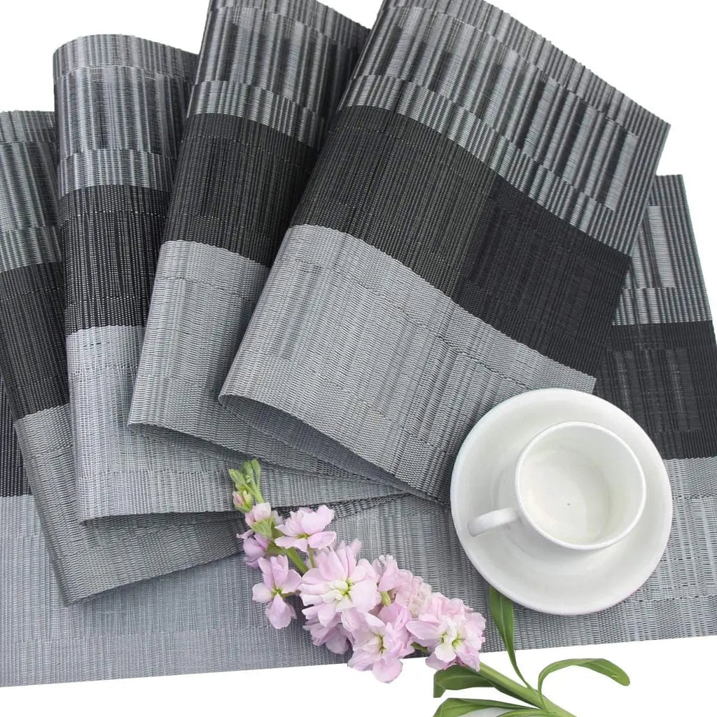 Woven Vinyl Placemats with Heat Resistant and Non Slip Design