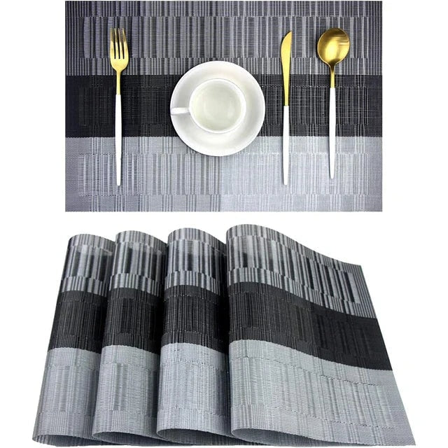 Woven Vinyl Placemats with Heat Resistant and Non Slip Design